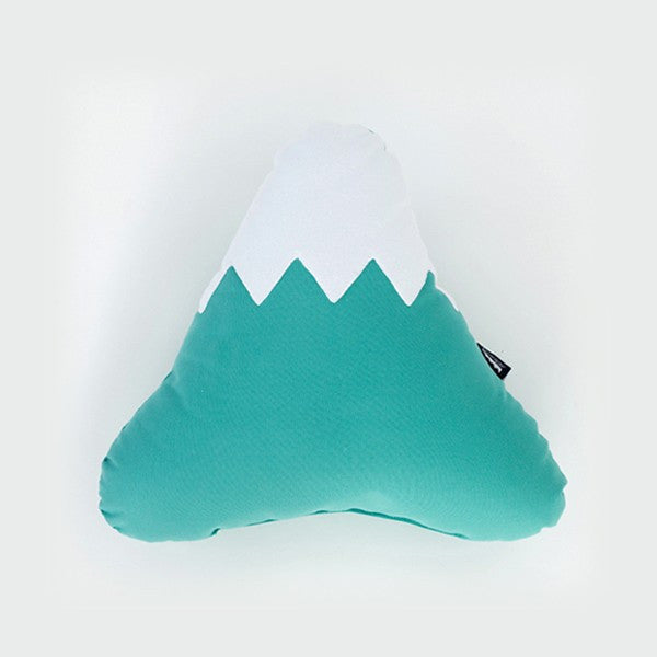 Large mountain shaped pillow in green