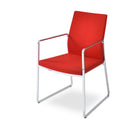 Buy Curved Minimal Design Steel Frame Sled Armchair | 212Concept
