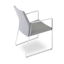 Buy Curved Minimal Design Steel Frame Sled Armchair | 212Concept