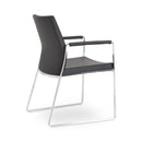 Buy Curved Minimal Design Steel Frame Sled Armchair | 212Concept