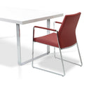 Buy Curved Minimal Design Steel Frame Sled Armchair | 212Concept