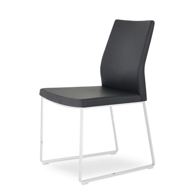 Buy Curved Minimal Design Steel Frame Sled Chair | 212Concept
