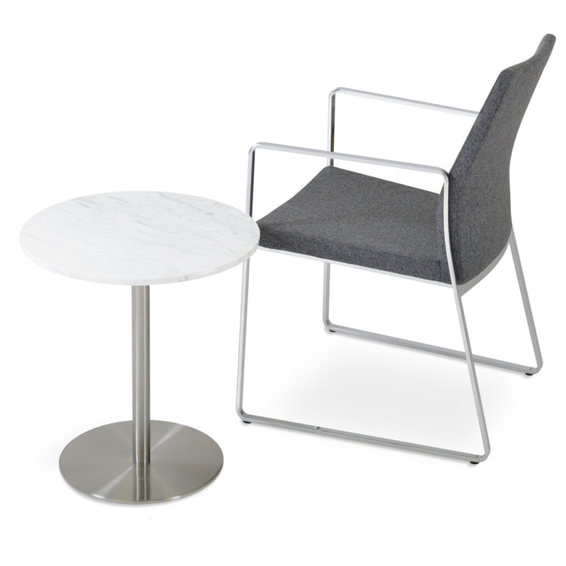 Ares End Table with Stainless Steel