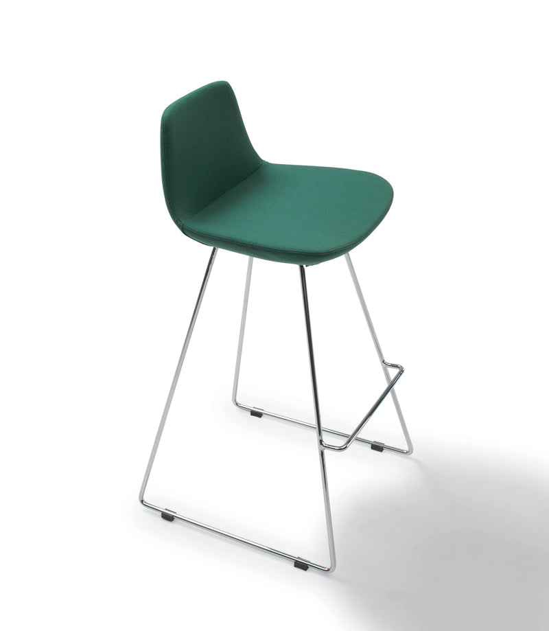 Pera modern barstool with steel wire legs 