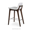 Pera Wood Handle Back Stool