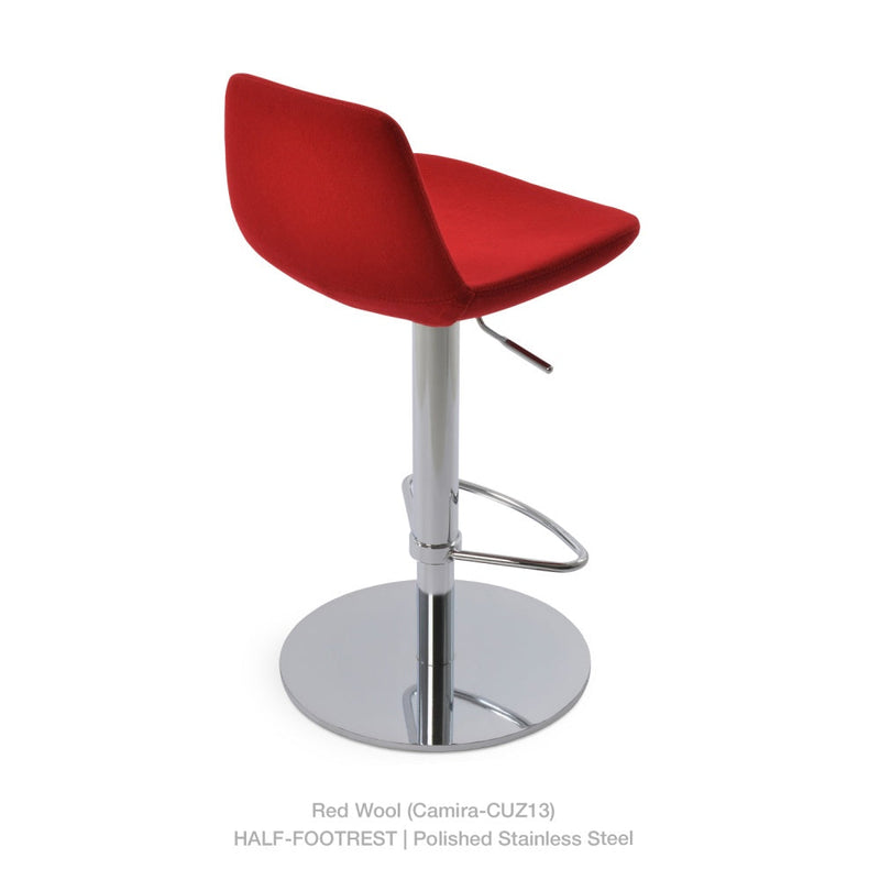 Pera T & Full Footrest Piston Stool