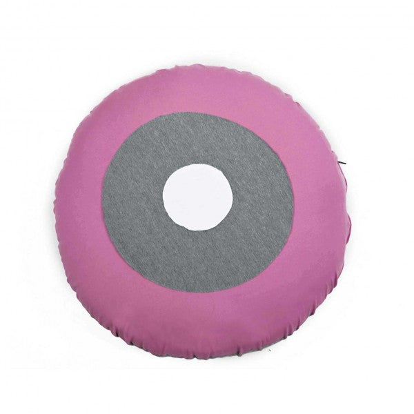 Modern Geometric Round Pink Vinyl Cushion | 212Concept