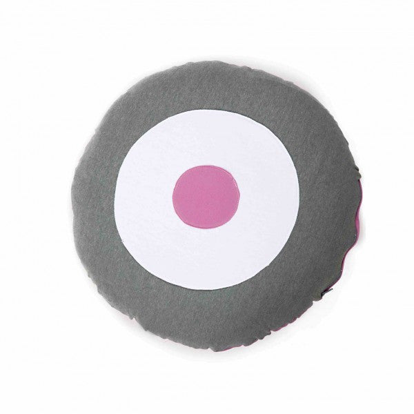 Modern Geometric Round Pink Vinyl Cushion | 212Concept