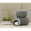 Modern Round Folk Black Puff XL and XXL | 212Concept