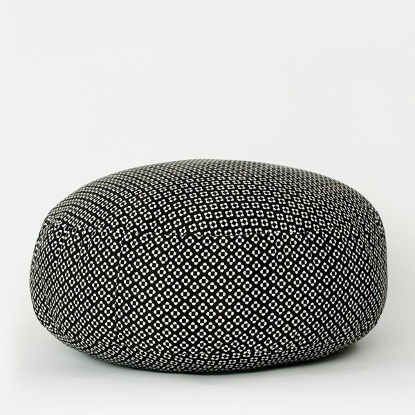 Modern Round Folk Black Puff XXL | 212Concept