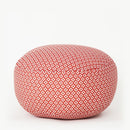 Modern Round Folk Red Puff XL | 212Concept