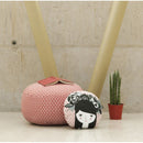 Modern Round Folk Red Puff XXL | 212Concept