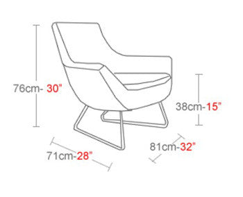 Rebecca Armchair Size Chart