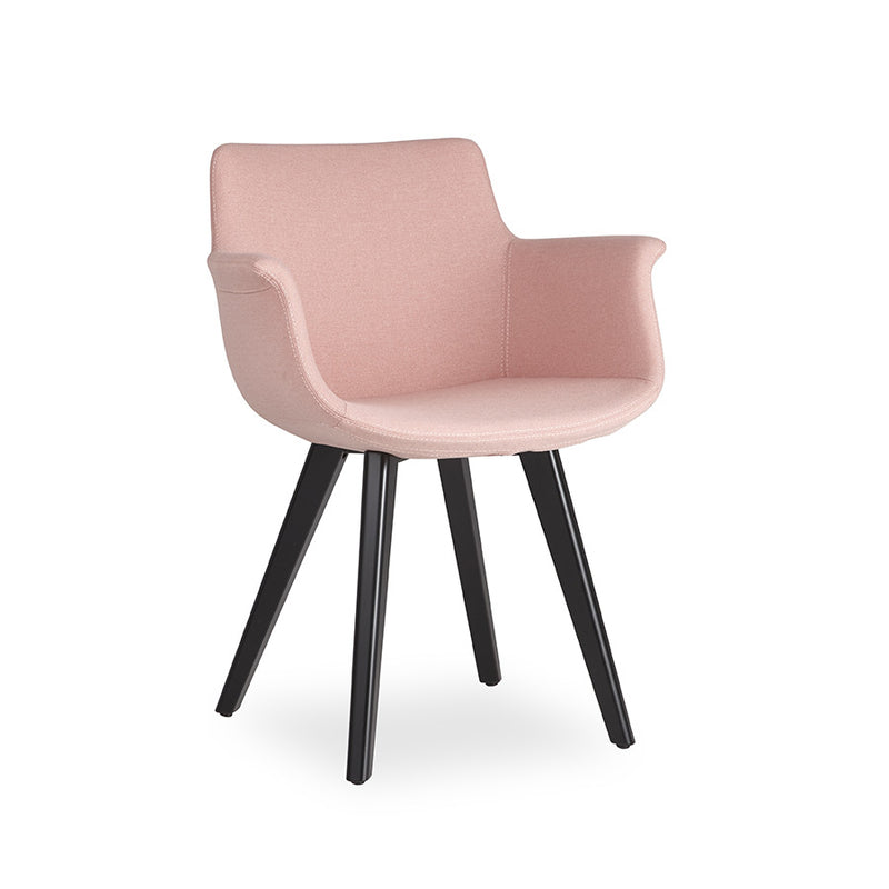 Buy Curved Rego Armchair with Walnut Wood Base | 212Concept