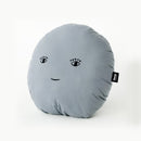 Modern Round Grey Puff front view