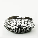 Modern Round Folk Pillow in Black Print | 212Concept