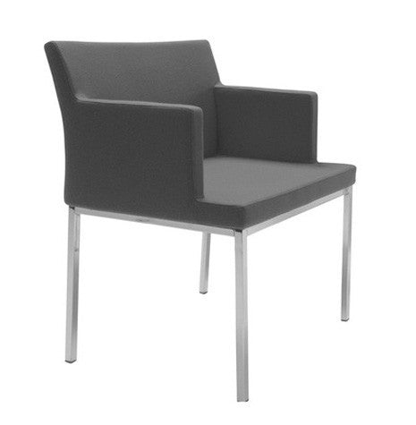 soho Chrome Chair in Grey