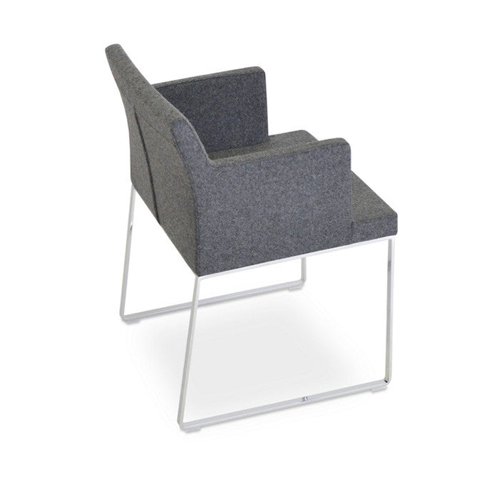 Buy Wide Steel Sled Base Armchair | 212Concept